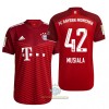 Maglia ufficiale FC Bayern Monaco Jamal Musiala 42 Casa 2021-22 per Uomo